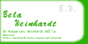 bela weinhardt business card